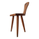 Low brutalist tripod chair in solid oak from the 1960s.