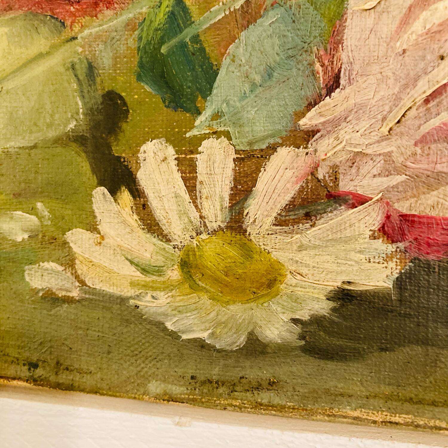 Oil on canvas 1898 still life bouquet deposited