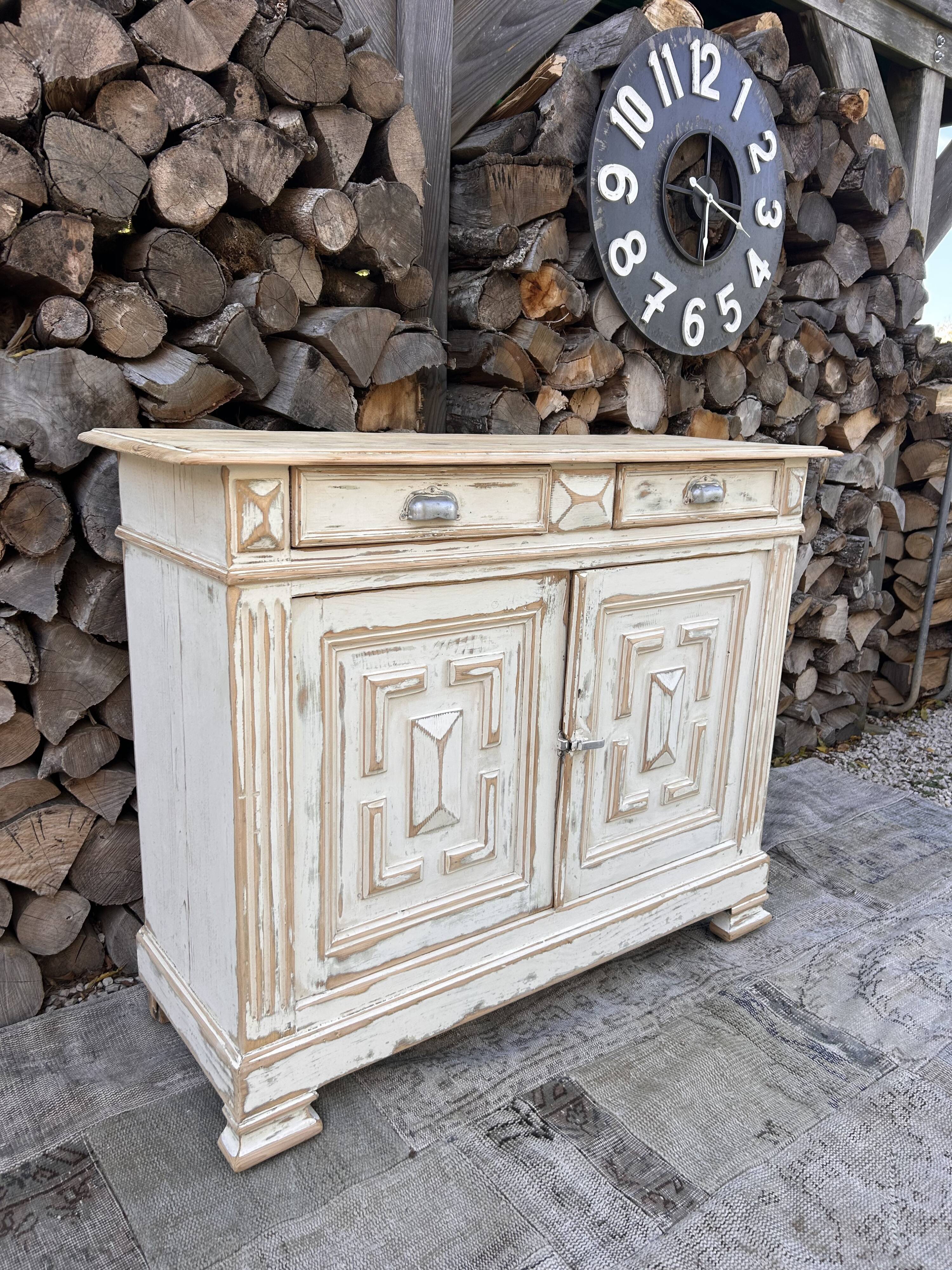 Parisian sideboard / Renovated old wooden storage unit