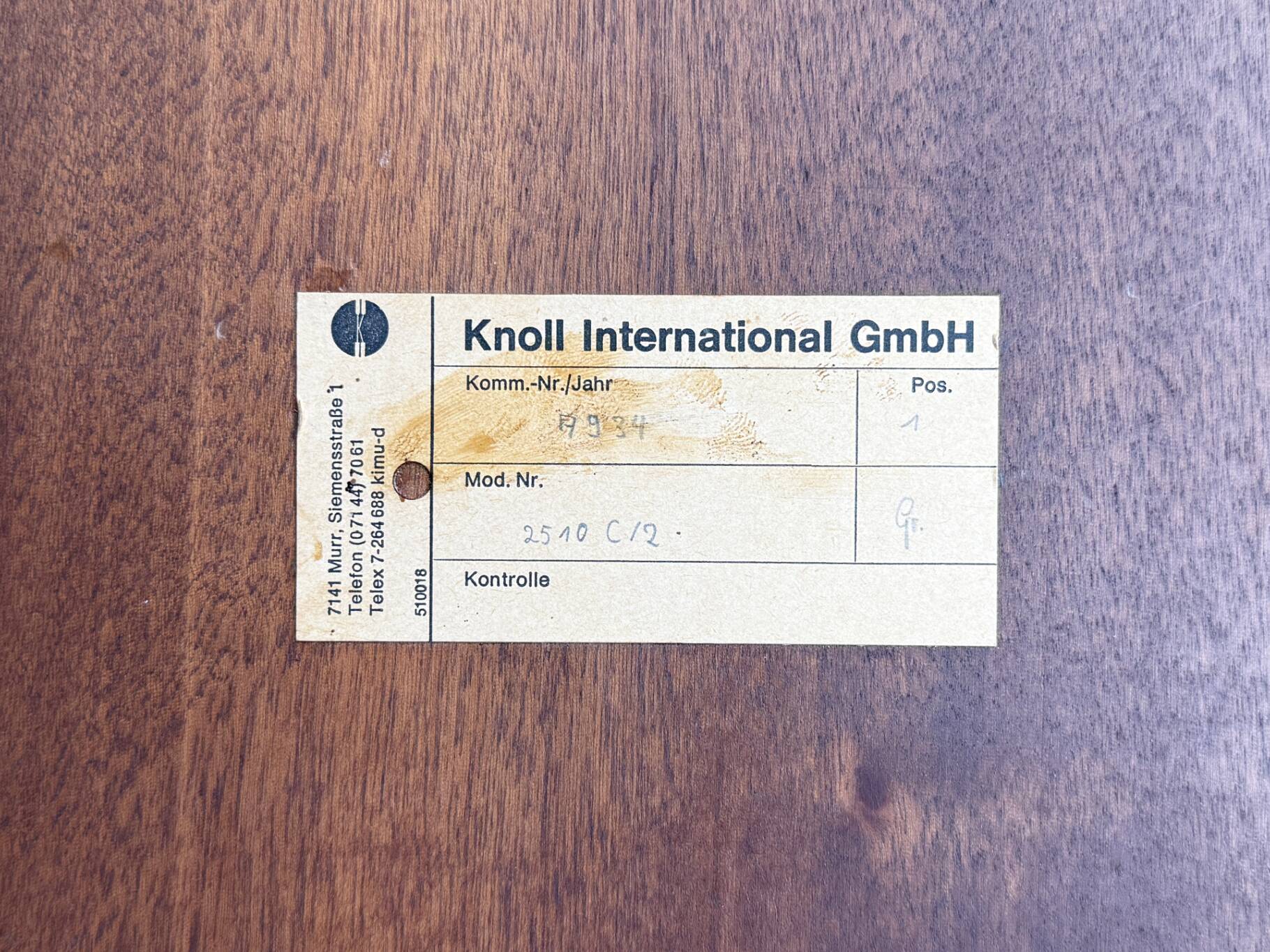 Coffee table, teak, by Florence Knoll for Knoll International, Germany, 1960s