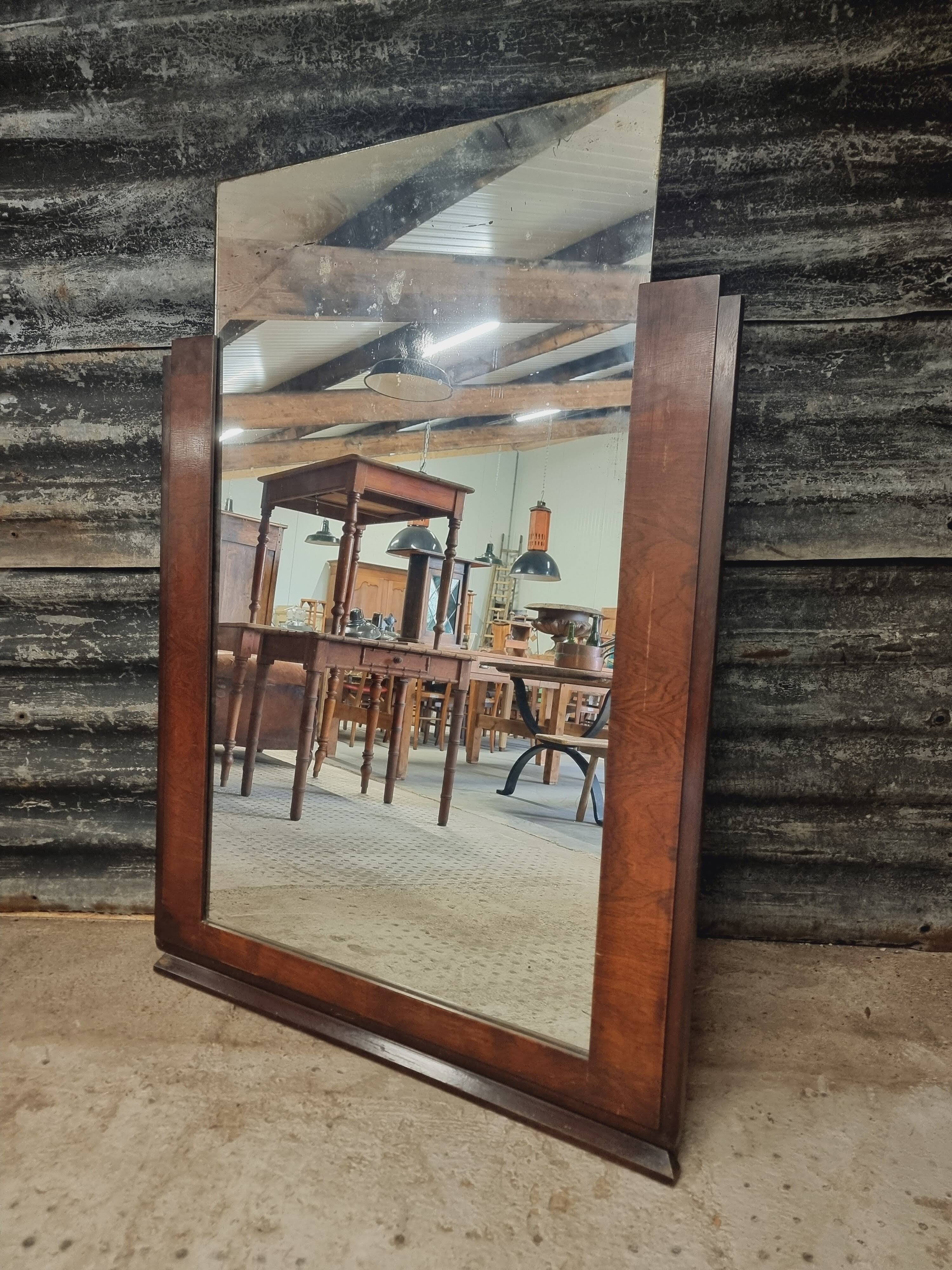 Antique Art Deco mirror 100 x 140 cm 1920