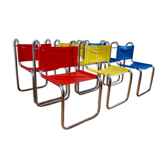 Série de 6 chaises vintage années 70 Prisunic Michel Hamon