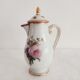 Small flower porcelain teapot, late 19th
