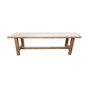 table de métier en chêne massif 240 x 58 cm. 1920.
