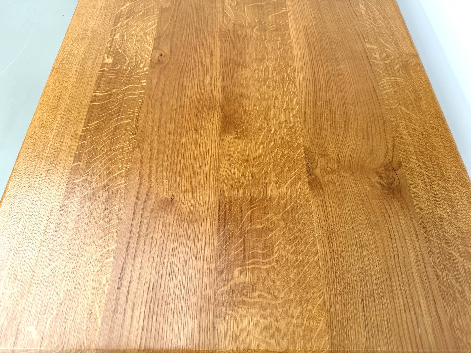 XL brutalist dining table in solid oak