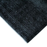 Handwoven persian overdyed 288 cm x 396 cm black wool carpet