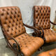 Many Vintage English Chesterfield Ottomans