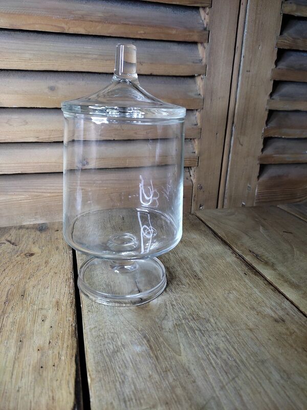Glass candy bottle old BT55 cotton bottle