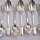 SFAM 12 EMPIRE dessert teaspoons in silver metal model "Sans embarrass" 14.5cm