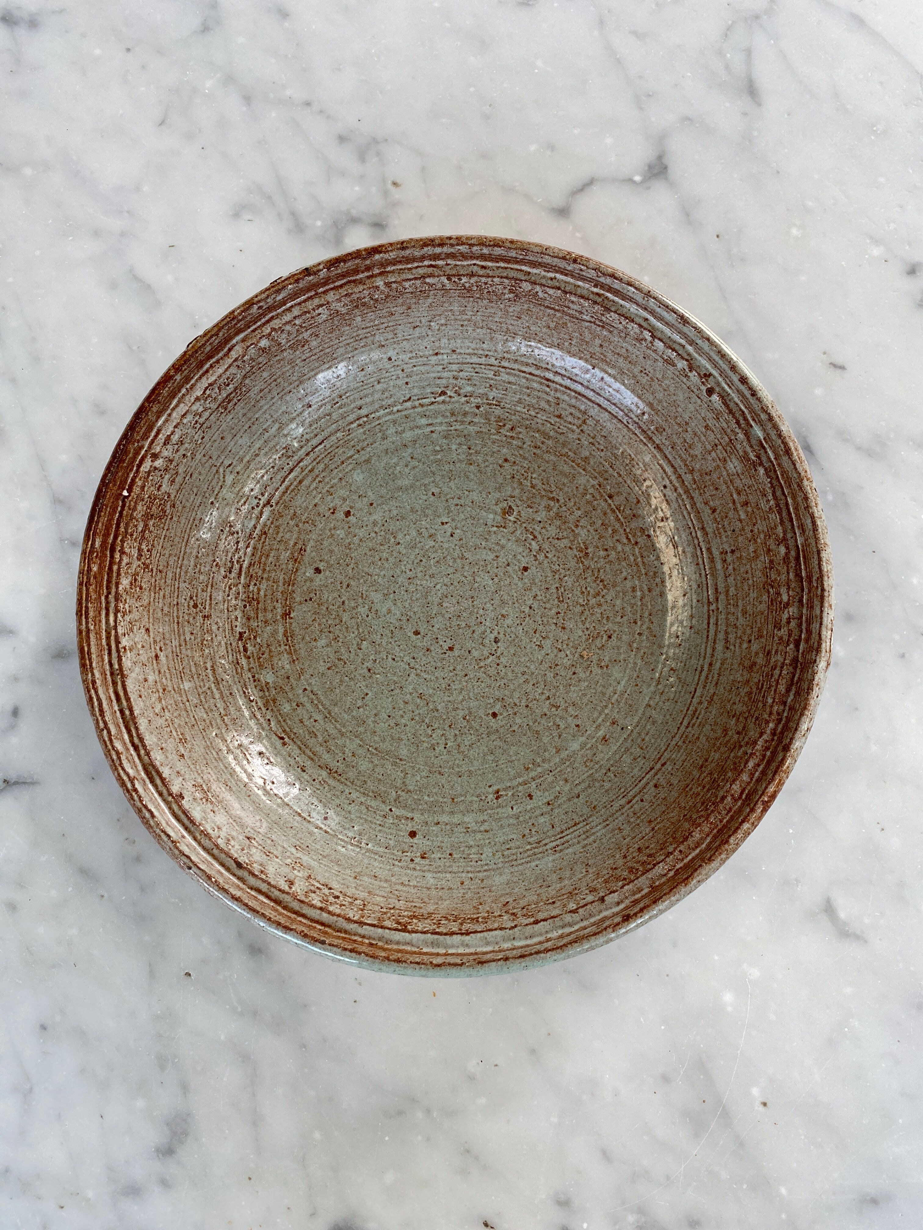 Red sandstone dish
