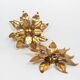 Wonderful pair gilded floral flush mount lights by Hans Kogl