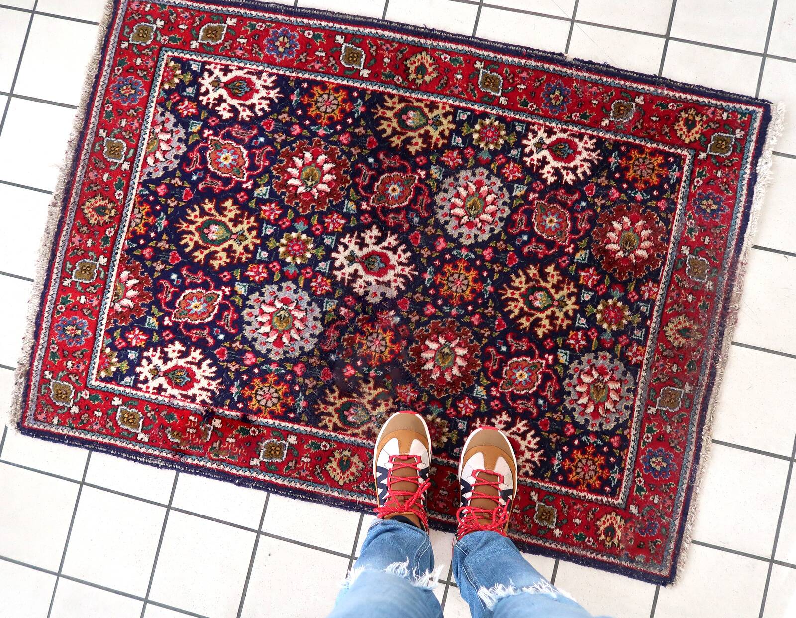 Tapis Vintage Tabriz Fait Main – 103 x 143 cm - 1C1031