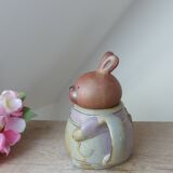 Madame Lapin stoneware teapot with its Apron Made in Japan