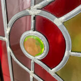 Traditional decorative stained glass – heraldic motif – wooden frame