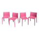 Set of 4 pink design AIR CHAIRS by Jason Morrison.