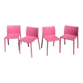 Set of 4 pink design AIR CHAIRS by Jason Morrison.