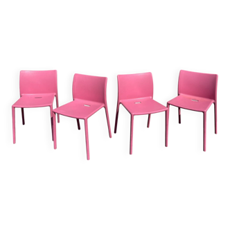 Set of 4 pink design AIR CHAIRS by Jason Morrison.