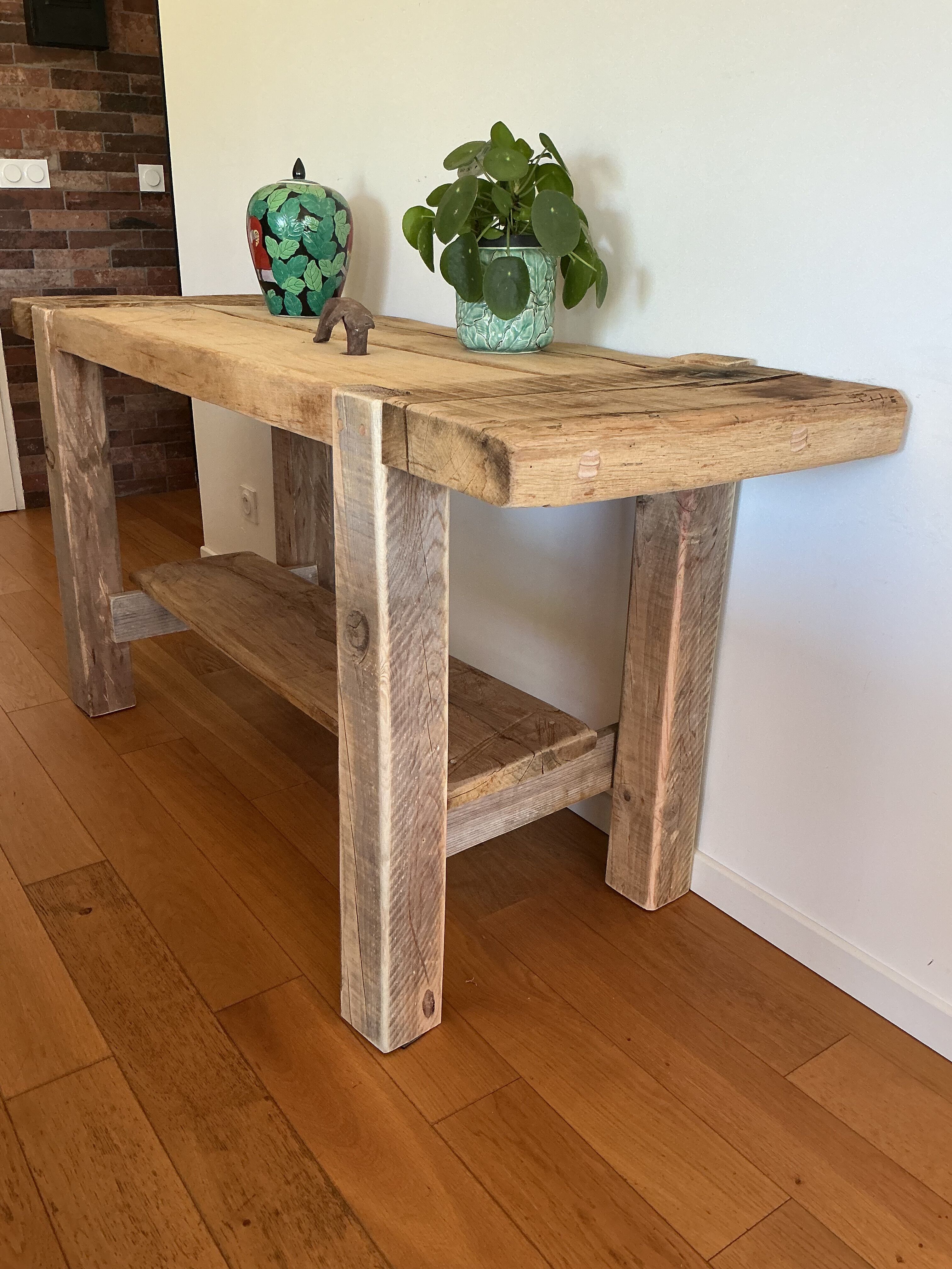 Old oak carpenter's bench