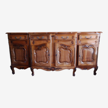 Provencal buffet 4 doors 4 drawers 'decor oliviers'