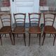 Lot de 4 chaises bistrot assises décorées