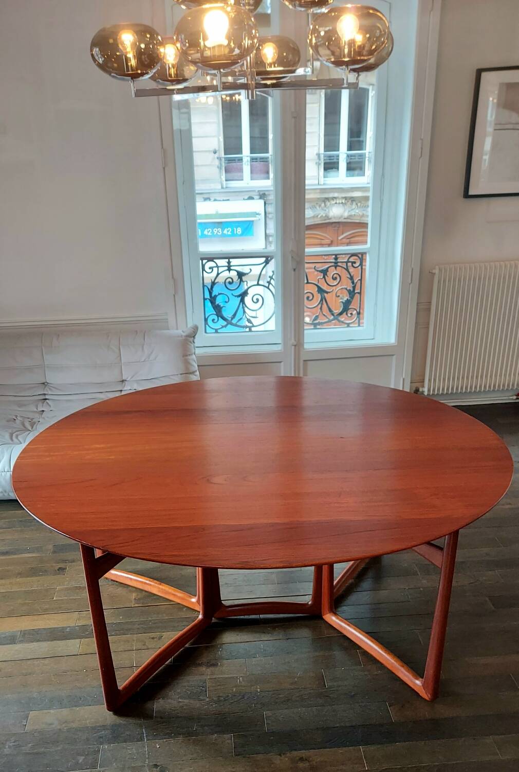 Extremely rare - Danish 20/59 vintage Drop Leaf table in teak by Peter Hvidt and Orla Mølgaard Nielsen for France & Søn - 6 - 8 people