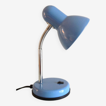 Lampe de bureau en métal bleu, années 70-80