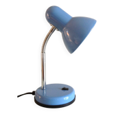 Lampe de bureau en métal bleu, années 70-80