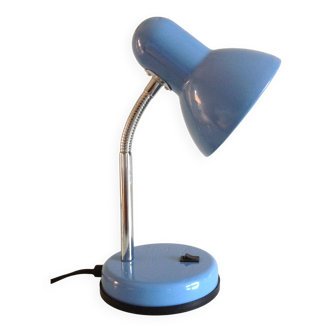 Lampe de bureau en métal bleu, années 70-80