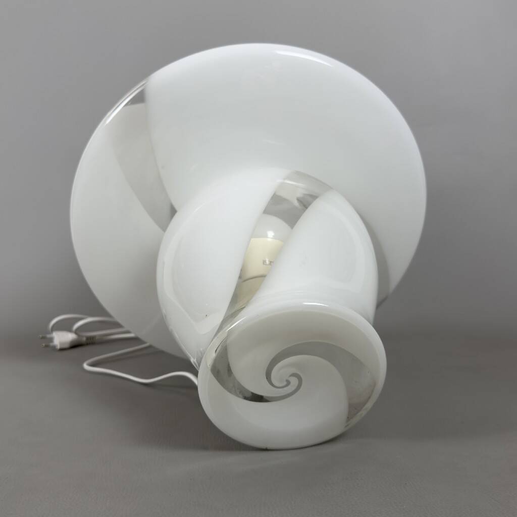 Mushroom table lamp in Murano glass by De Majo, large vintage design from the 70s.