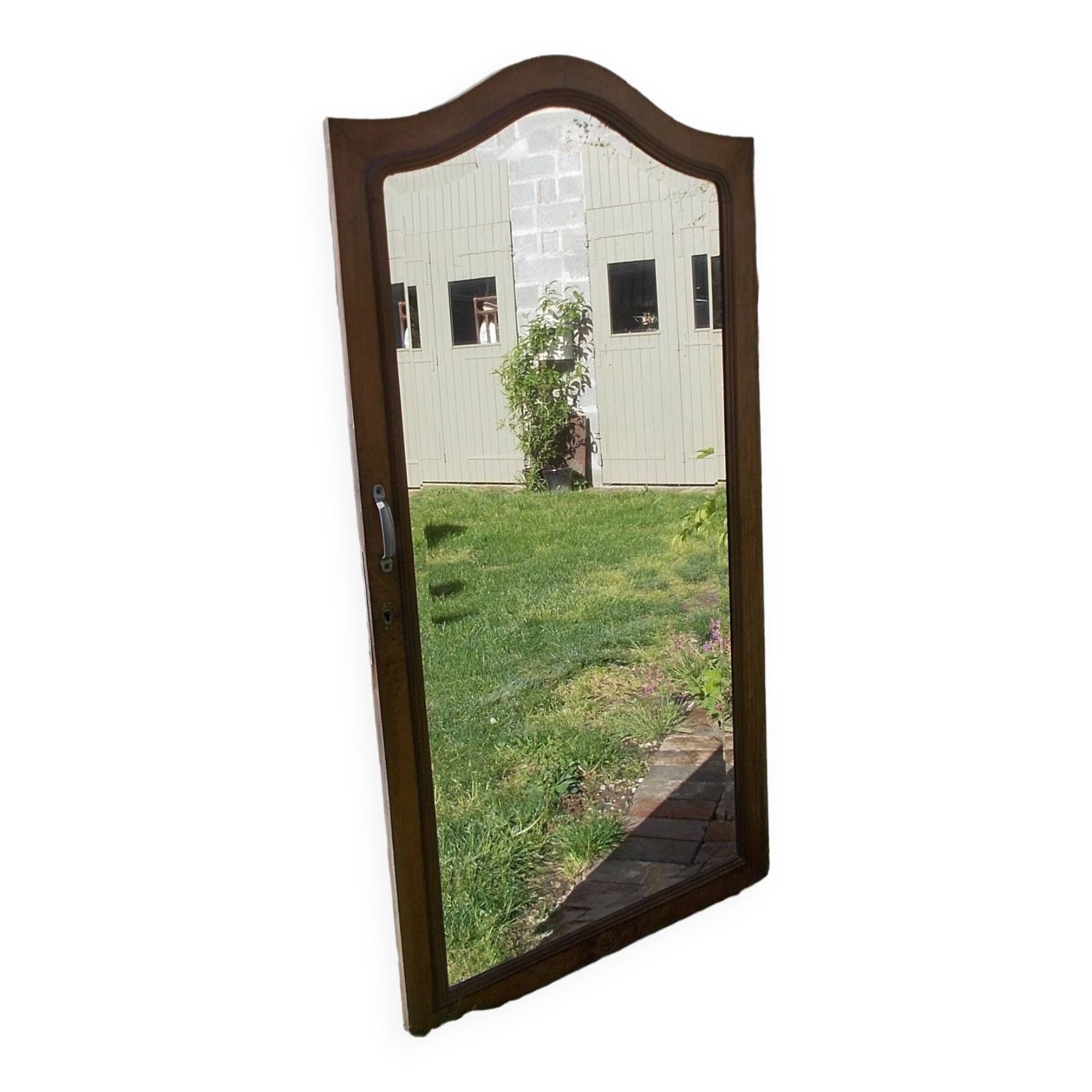 Wooden mirror door