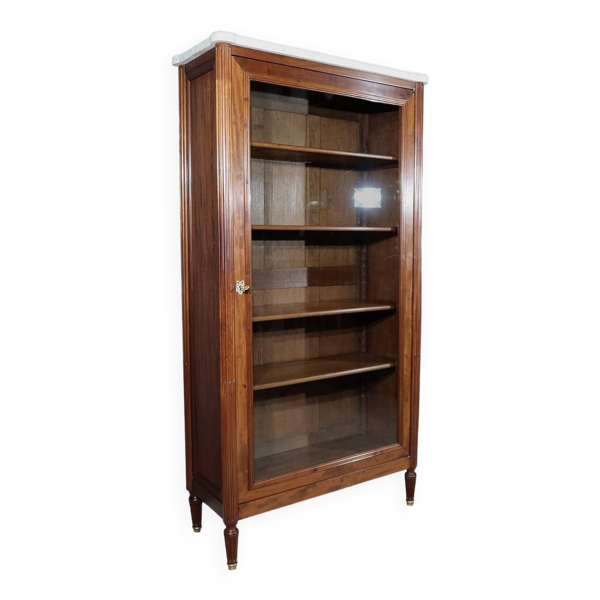 Petite Vitrine Bibliothèque en Acajou, style Louis XVI – Début XXe