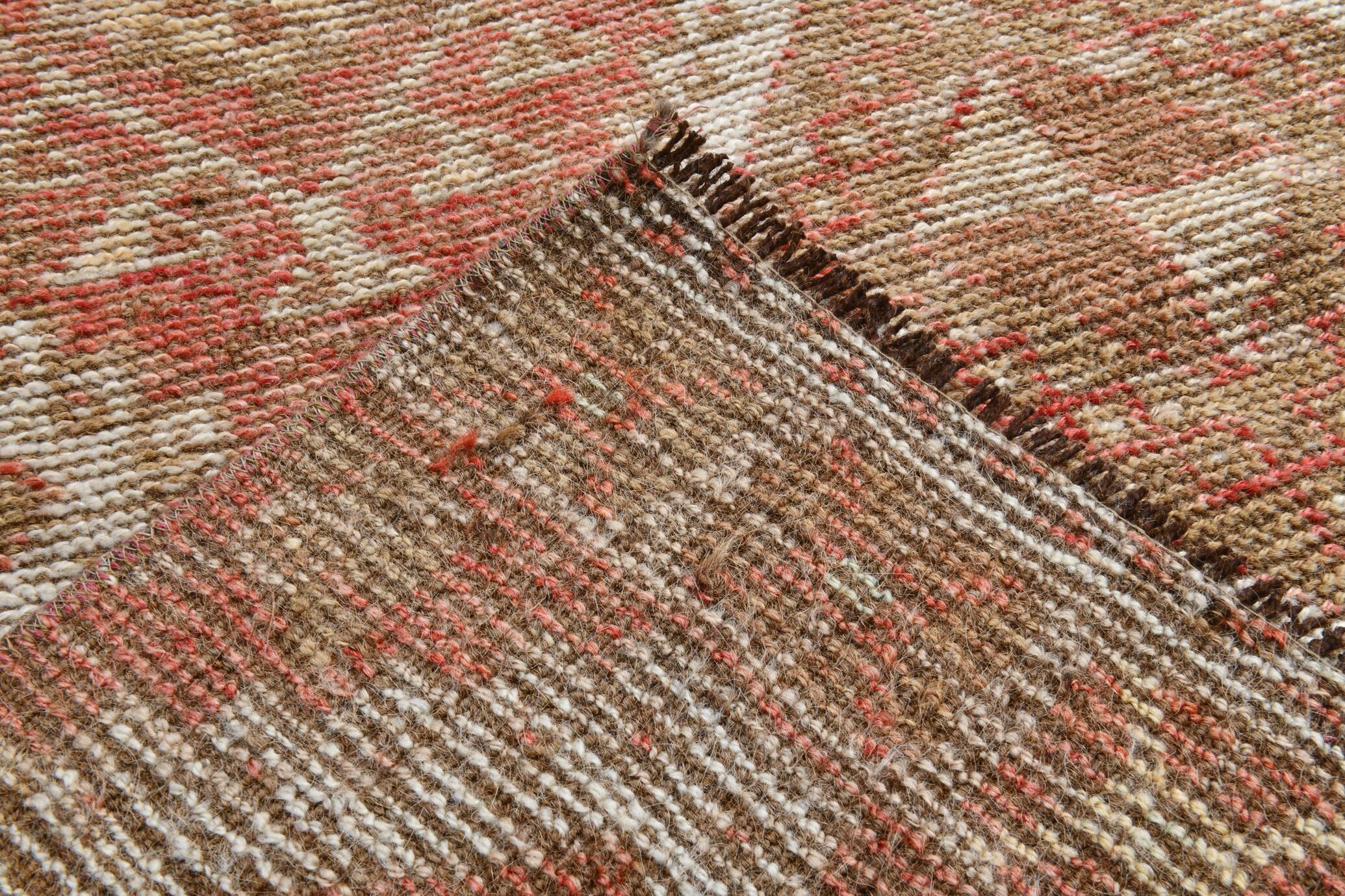 3x10 Turkish Pale Red & Beige Vintage Runner Rug, 90x303Cm
