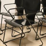 Series of 6 minimalist chairs model "EGOA 300" by Josep Mora