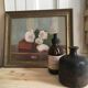 Peinture double face Nature morte/ bouquet
