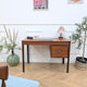 Bureau scandinave poignées dorées