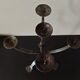 Large Brutalist Wrought Metal Candlestick - Early 20th Century