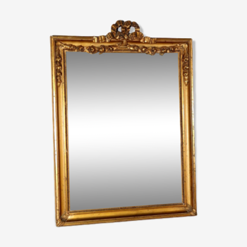 Miroir ancien dorure feuille d'or 142x88 cm | Selency