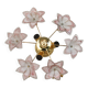 Charming Murano Vintage Ceiling Light Pink Flowers, 1970s