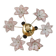 Charming Murano Vintage Ceiling Light Pink Flowers, 1970s