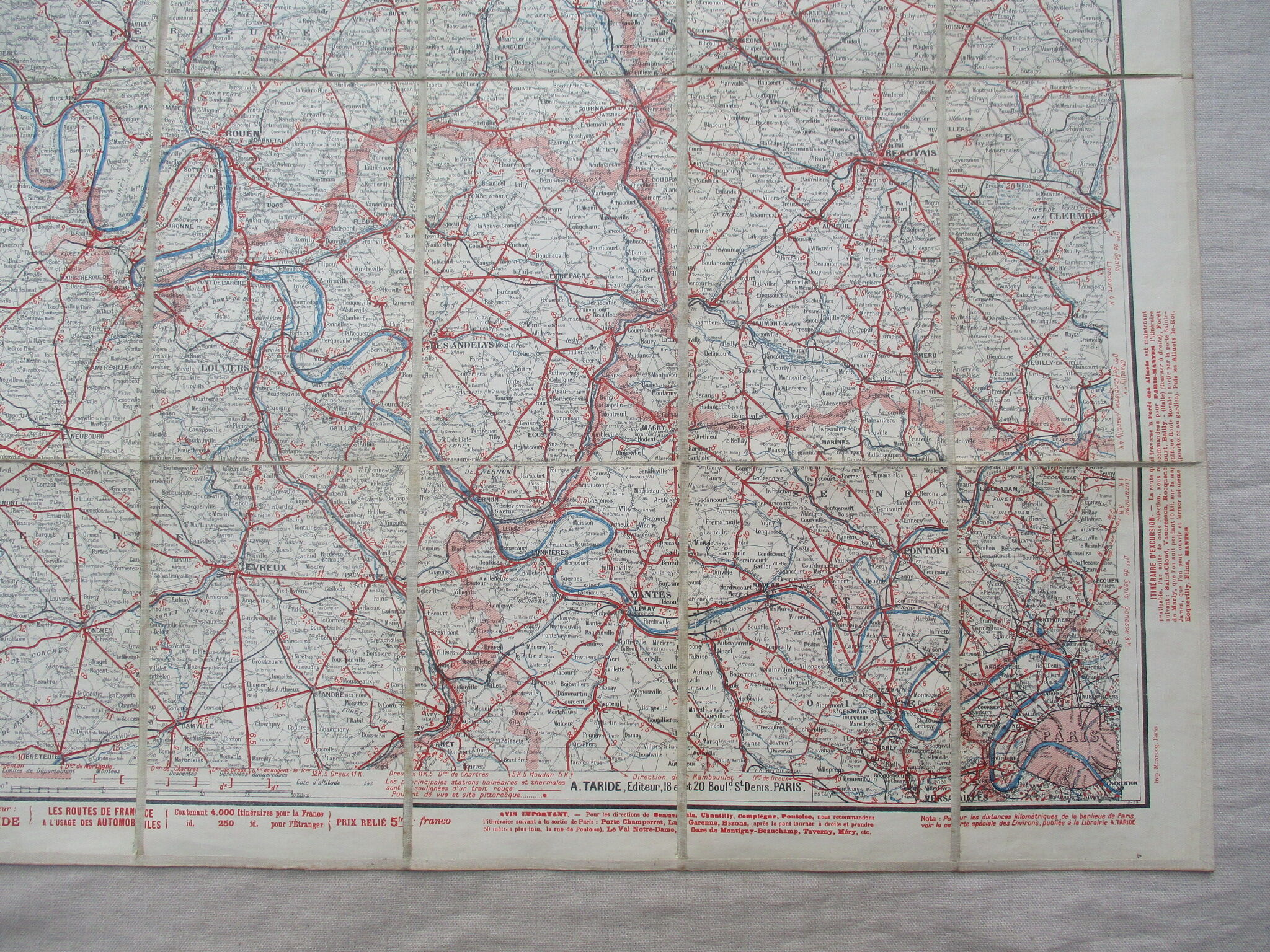 Map of Taride around paris north-west