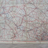 Carte ancienne Taride Environs de Paris nord- ouest ,entoilée