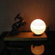 Art Deco marble figurine table lamp