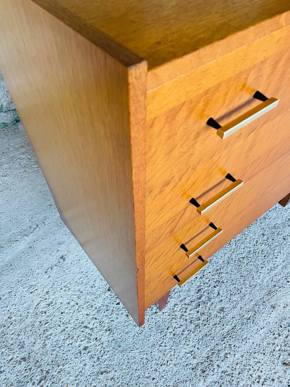 Vintage Scandinavian style oak chest of drawers circa 70's