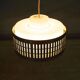 Minimalist 1970s aluminium suspension, mid-century light fixture.