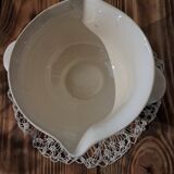 Round gravy boat with 2 handles in Sarreguemines earthenware, Anita decor