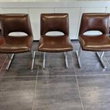 Set of 3 designer chairs by Georges Frydman, 1960s