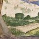 Aquarelle paysage vintage