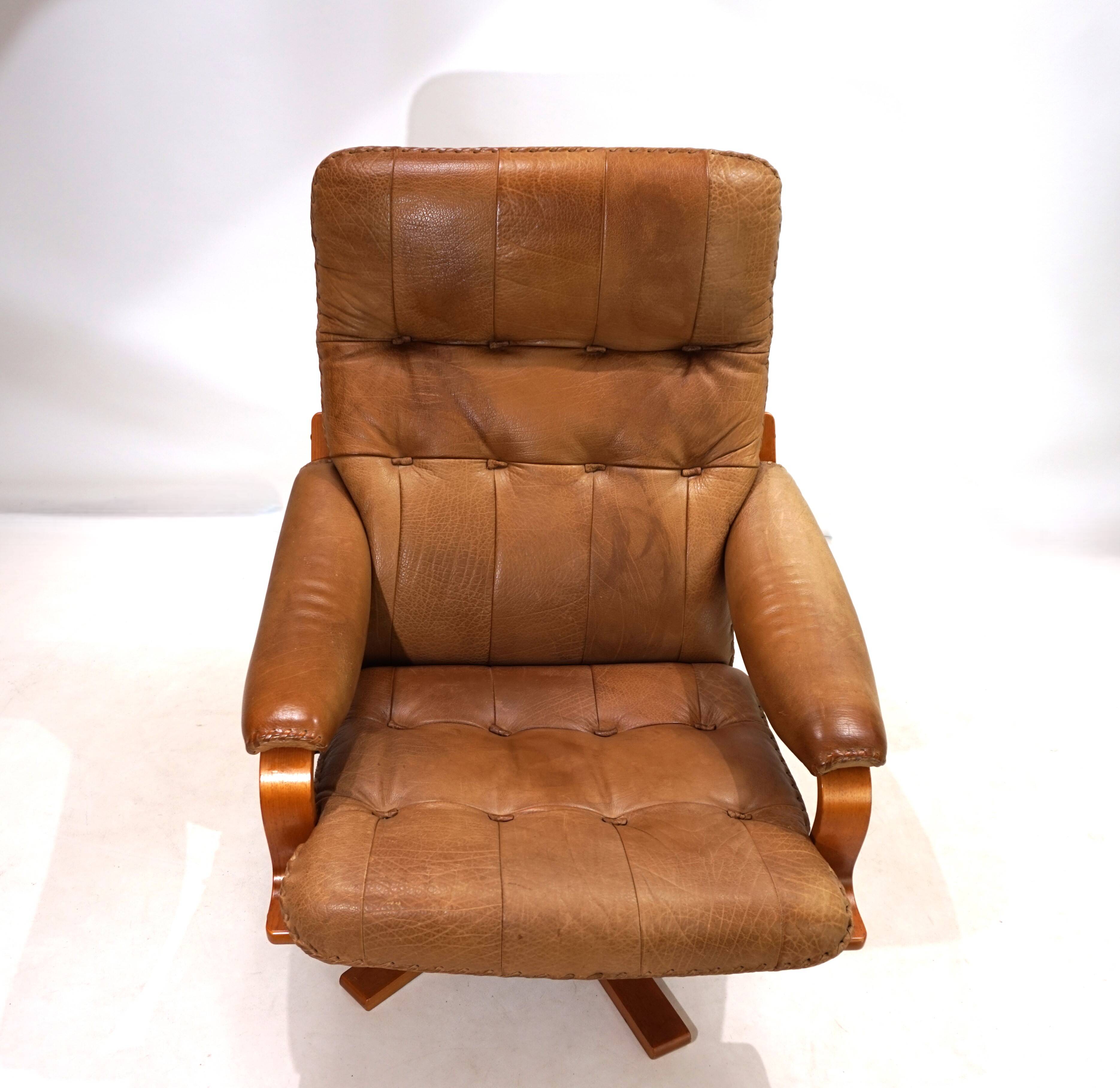 P. Schultz & Co. Denmark leather armchair, 1960