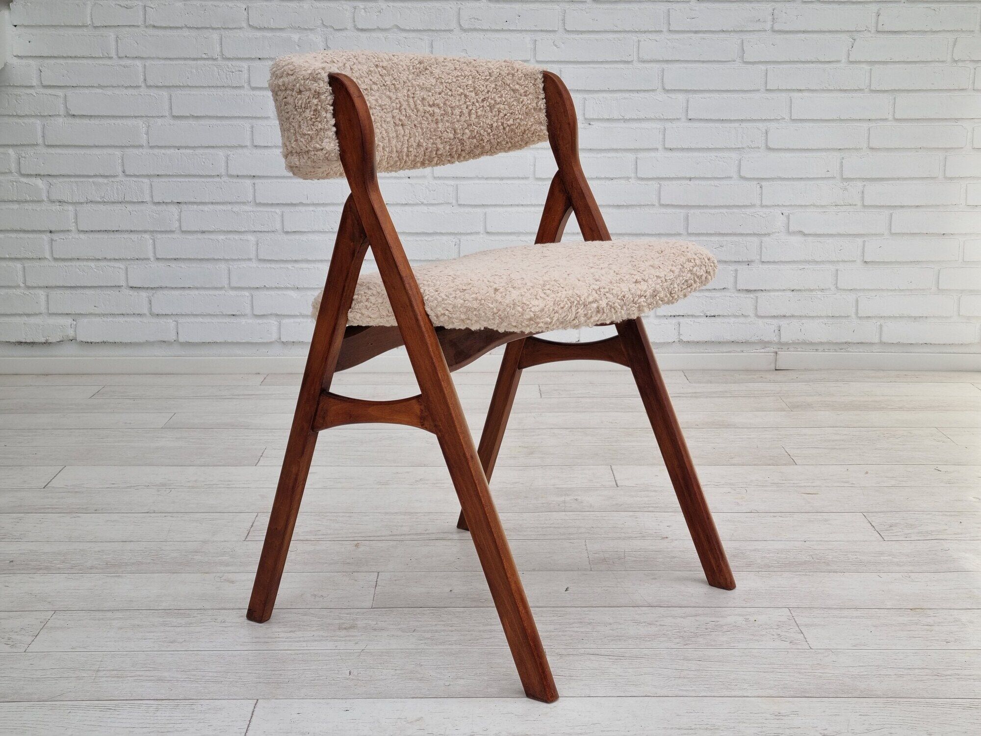 60s, Danish design by Henning Kjærnulf, reupholstered chair, model 71
