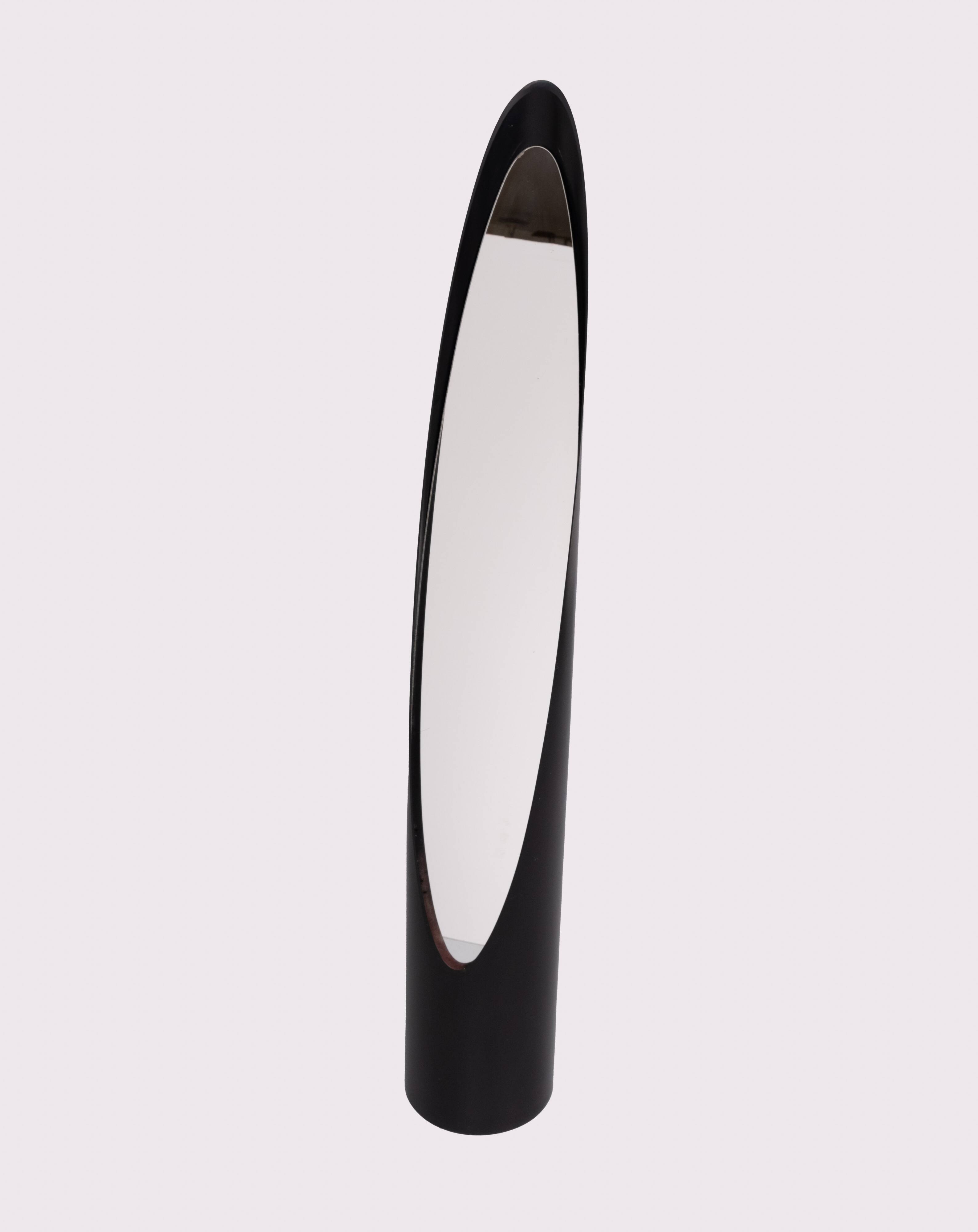 Black Full length lipstick mirror 1970s